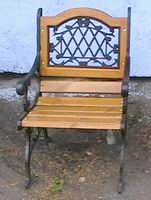 кресло садовое, чугунное литье